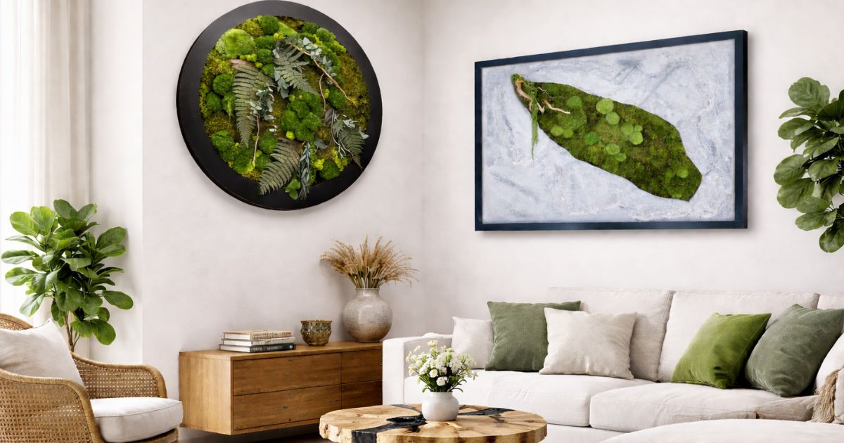 Obrazy z mchu stabilizowanego – zieleń bez podlewani
